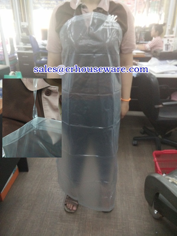 ผ้ากันเปื้อนพลาสติก (PVC) สีขาวใสมัว (ไม่ตอกตาไก่)044-APR-PL-00014เอี๊ยมพลาสติก,เสื้อคลุมกันเปื้อน,apron,ຜ້າກັນເປື້ອນ,khăn,អាវអៀម,围裙