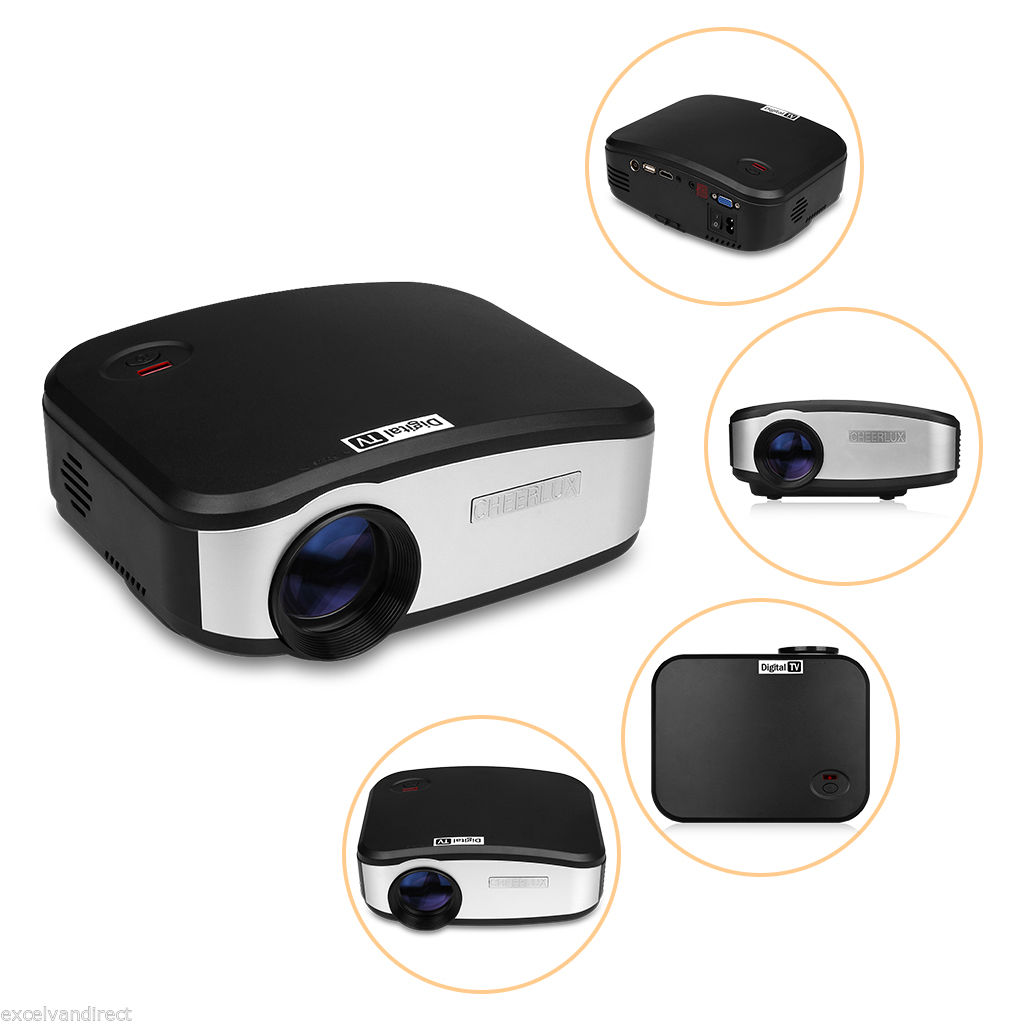 HAZU MINI HD LED Projector 1200 LUMENS ความละเอียด 800x480 support 720P 1080P