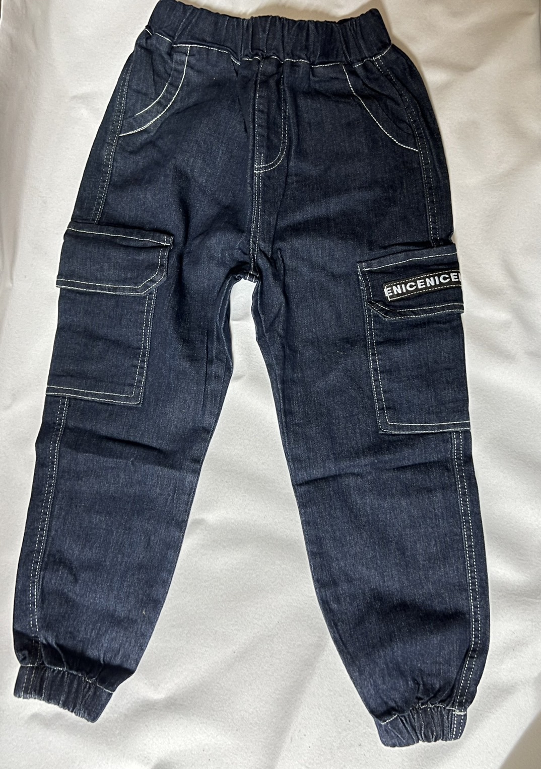 สินค้าพร้อมส่ง กางเกงยีนส์เด็กชาย แต่งลาย