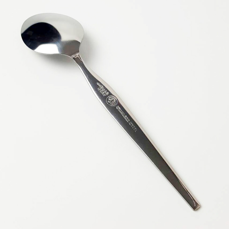 ช้อนล้วนสเตนเลส ช้อนสเตนเลส ลายขอบตั้ง ( ออร์คิด ) ( โหลละ )