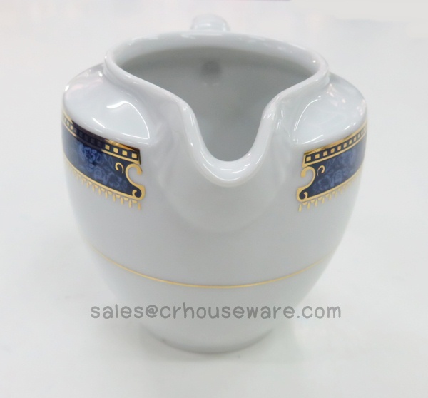 CREAMER Code : RPP2706,กาใส่ครีมพอร์ซิเลน ,จานชามพอร์ซิเลนลายPrecious Blue,จานพอร์ซิเลนลายน้ำเงินขอบทองรับแขกVIP