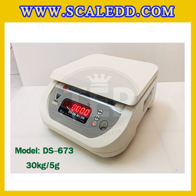 เครื่องชั่งน้ำหนักดิจิตอลตั้งโต๊ะ พิกัดน้ำหนัก 30kg. ยี่ห้อ DIGI รุ่น DS-673 อ่านค่าความละเอียด 5g. (เครื่องชั่งผ่านตรวจรับรองจากสำนักชั่งตวงวัด)