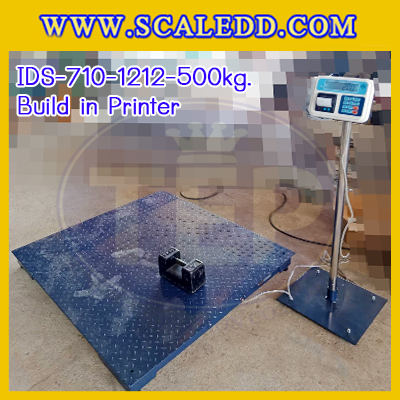เครื่องชั่งน้ำหนักดิจิตอล พร้อมปริ้นเตอร์ในตัว พิกัด 500kg ค่าละเอียด 50g ยี่ห้อ SDS รุ่น IDS710 ขนาดแท่น 120x120cm.