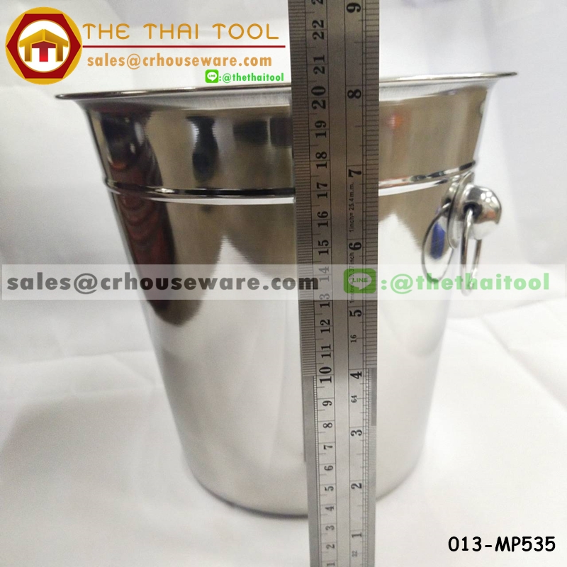 ถังน้ำแข็ง/ถังไวน์สเตนเลส 2 หู , ถังแช่ไวน์สเตนเลส2หู 013-MP535