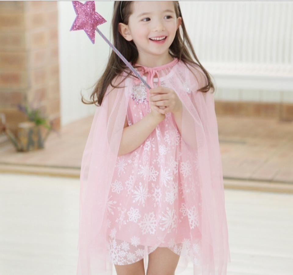 ชุดเจ้าหญิง Frozen สีชมพู สายหวาน