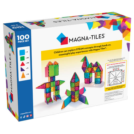 MAGNA-TILES Classic 100-Piece Magnetic Construction Set