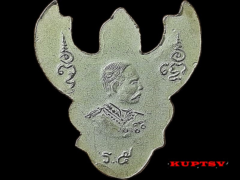 พญาครุฑ อาจารย์วราห์ วัดโพธิ์ทอง บางมด กรุงเทพมหานคร เนื้อเงิน 3กษัตริย์ สวยมาก