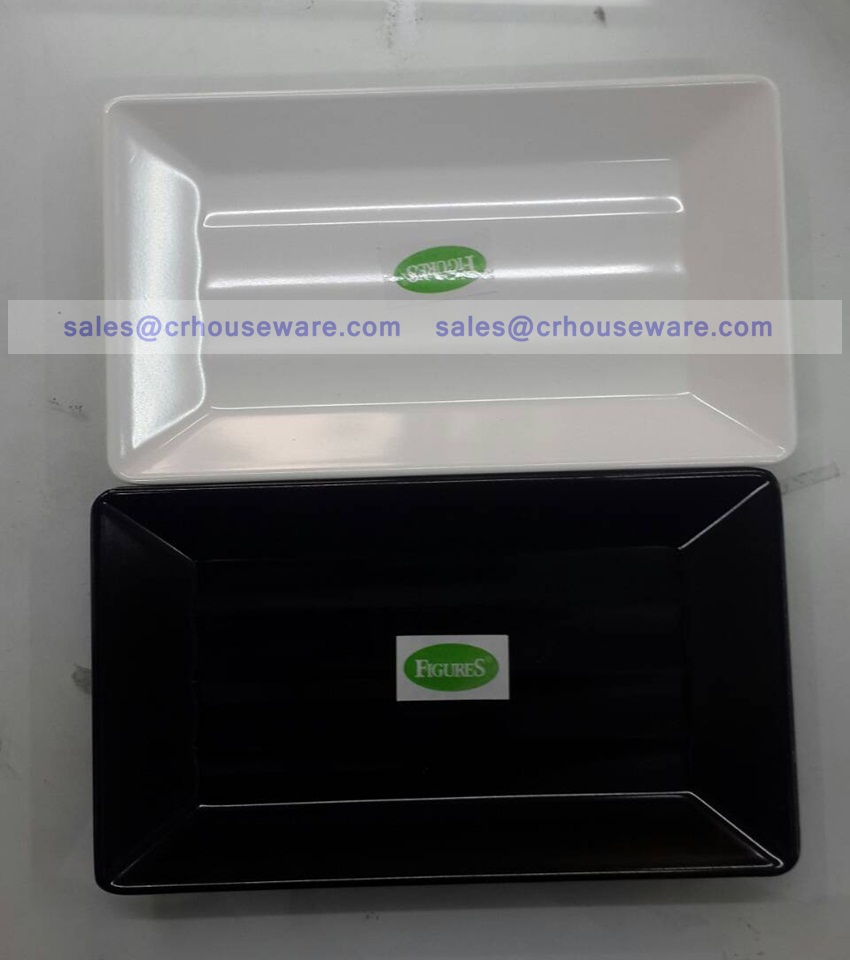 จานซูชิทรงสี่เหลี่ยม 4*7 นิ้ว 017-P838-7