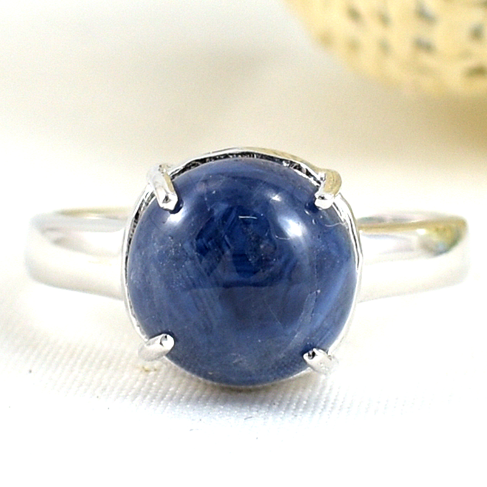 แหวนเงินแท้ราคาถูกชุบทองคำขาว ไพลินแท้ 5.30 กะรัต งานประณีตสวยงาม สั่งผลิตค่ะ