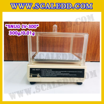 เครื่องชั่งดิจิตอลทศนิยม2ตำแหน่ง 300g x 0.01g เครื่องชั่งน้ำหนักดิจิตอล300กรัม เครื่องชั่งน้ำหนัก300g เครื่องชั่งละเอียดสูง ตาชั่งละเอียดสูง300กรัม พิกัดน้ำหนัก 300g ความละเอียด0.01g ยี่ห้อ JADEVER รุ่น SNUG IV-300