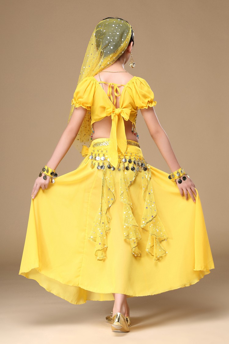 F ชุดเต้น ชุดระบำแขก จินนี่ แบบกระโปรง