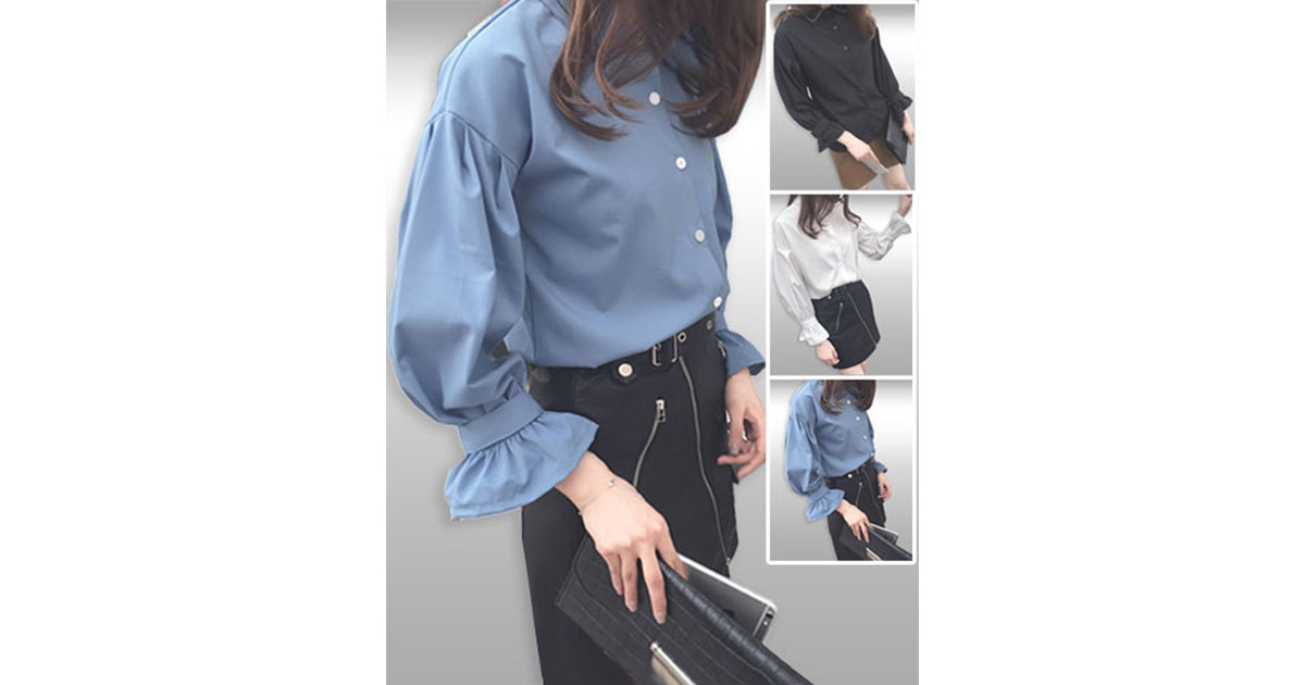 เสื้อเชิ๊ตแฟชั่นผู้หญิงแบบสวยหวาน มี3สี รหัส2074