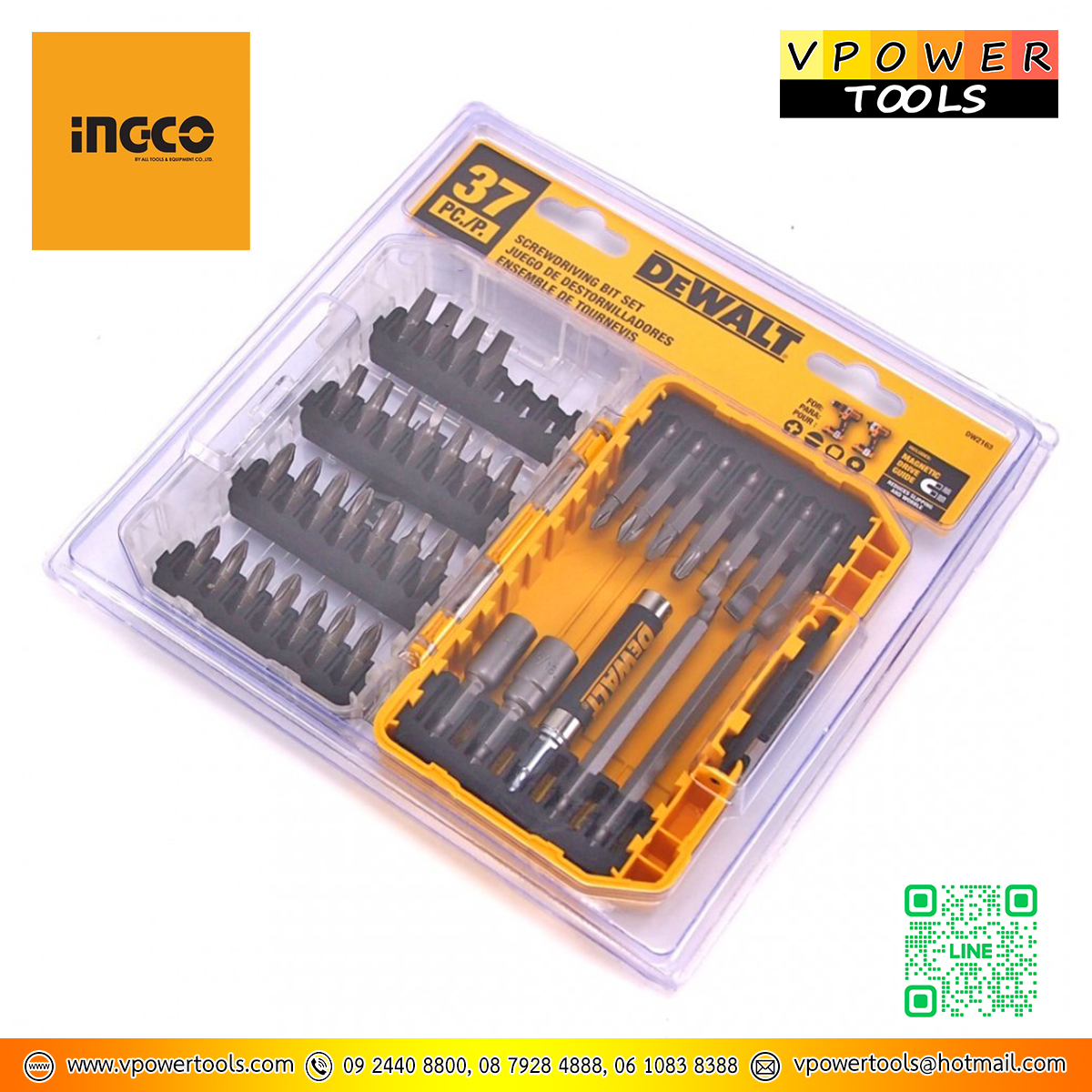 DeWALT ดอกไขควง 37 ชิ้น *แท้ รุ่น DW2163