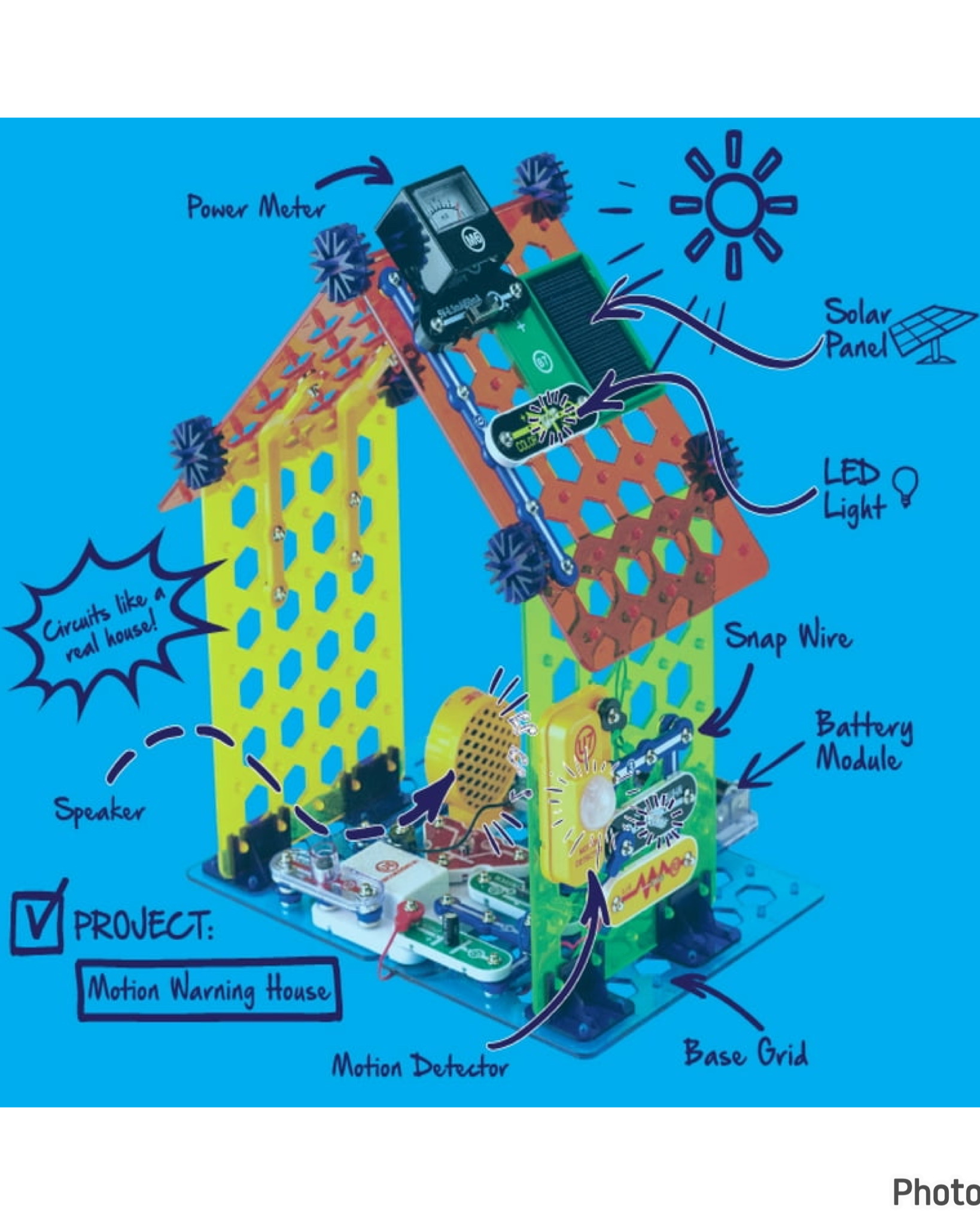 บ้านจำลองพร้อมระบบไฟฟ้า Snap Circuits My Home Plus