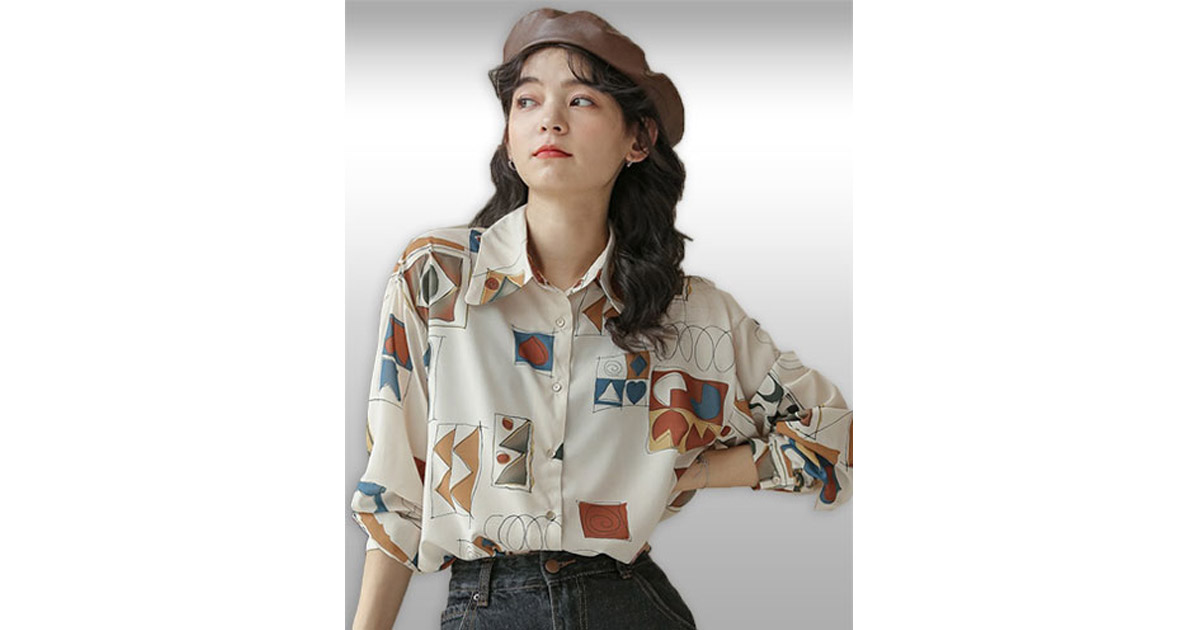 เสื้อเชิ๊ตแฟชั่นแต่งลายสไตล์เกาหลี รหัส 2415