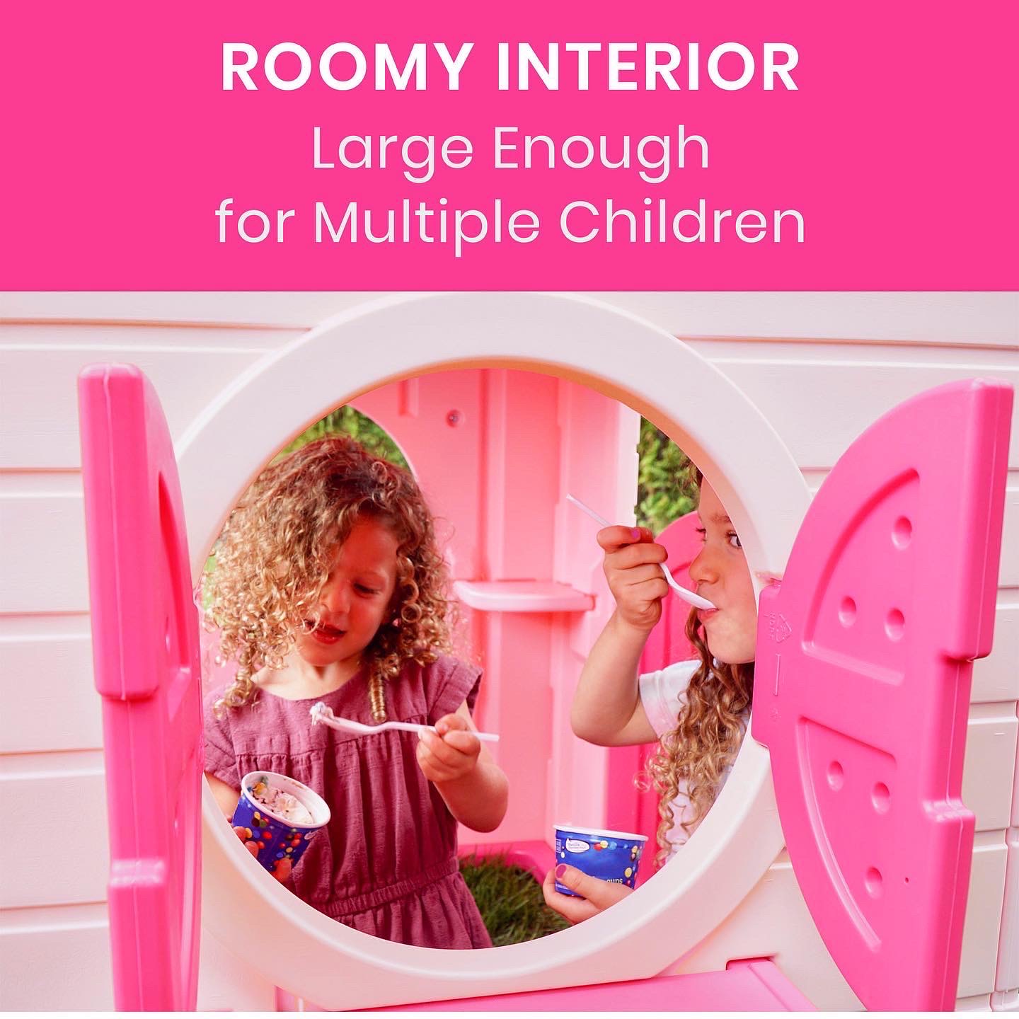 บ้าน Disney Minnie Mouse Plastic Indoor,Outdoor Playhouse with Easy Assembly