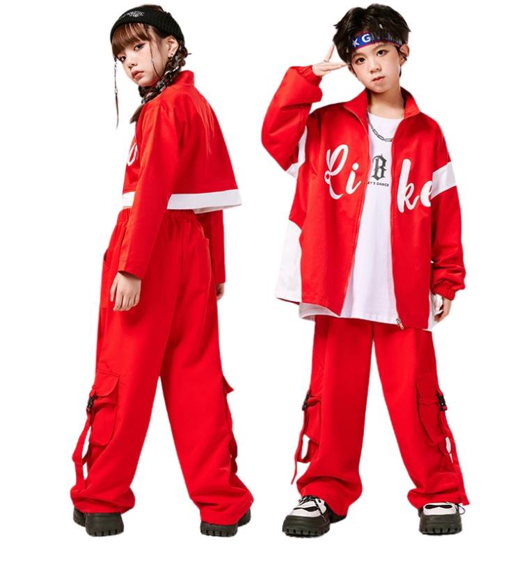 พร้อมส่ง ชุดเต้น เสื้อแจ๊คเก็ตแขนยาว+กางเกงขายาว**สินค้าเปิดจอง