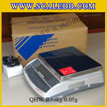เครื่องชั่งน้ำหนักดิจิตอล พิกัดน้ำหนัก 3กิโลกรัม ยี่ห้อ TSCALE รุ่น QHW ความละเอียด0.05g ทศนิยม2ตำแหน่ง