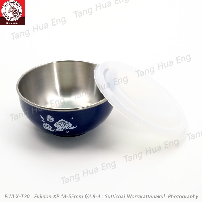 Zebra ชามญี่ปุ่น 11 ซม. พร้อมฝาพลาสติก แพ็ค 2 ใบ ตราหัวม้าลาย