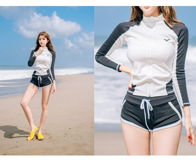 ชุดว่ายน้ำกัน uv ไซส์ 2xl เซต 3 ชิ้น บรารอบอก30-34 รอบเอว 26-30 สะโพก 32-38 ยาว 9 นิ้วเสื้อตัวนอก 32-38 นิ้ว ผ้าดี งานสวย คุ้มราคามากค่ะ
