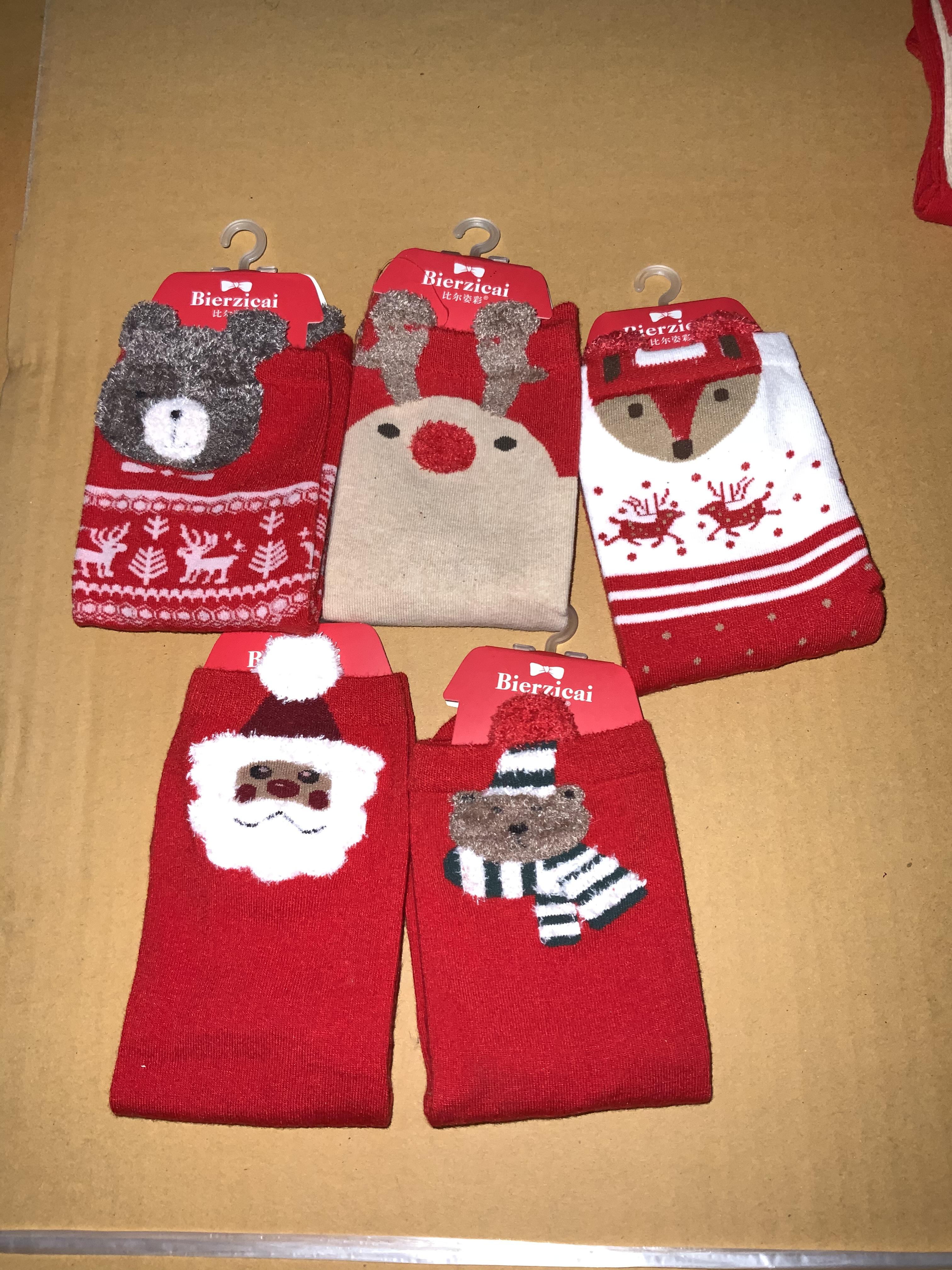 Fถุงเท้าเด็ก ลายคริสมาสต์