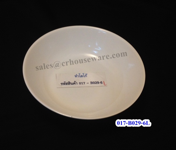 ถ้วยแบ่งอาหารเมลามีนทำโลโก้ 6 " 017-B029-6L ,ถ้วยแบ่ง, ถ้วยแบ่งเมลามีน, ชามทำโลโก้ ,จานเมลามีน 6 นิ้ว ,ถ้วยใส่กับข้าว