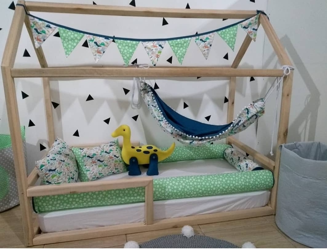 TP21031(WHK1) เตียงนอนไม้ โครงบ้าน