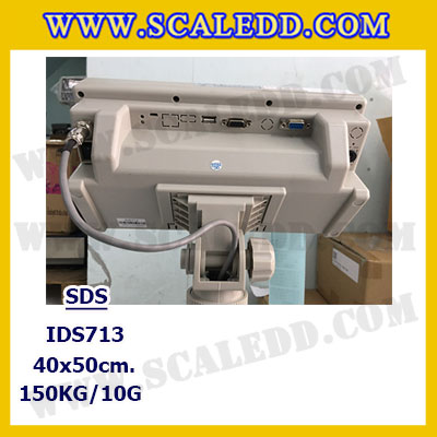 เครื่องชั่งดิจิตอล150kg รุ่น IDS713 พิกัด 150kg x 10g ตาชั่งดิจิตอล150kg เครื่องชั่งแบบปริ้นสติ๊กเกอร์ในตัว ขนาดแท่น 40x50 cm. ยี่ห้อ SDS รุ่น IDS713