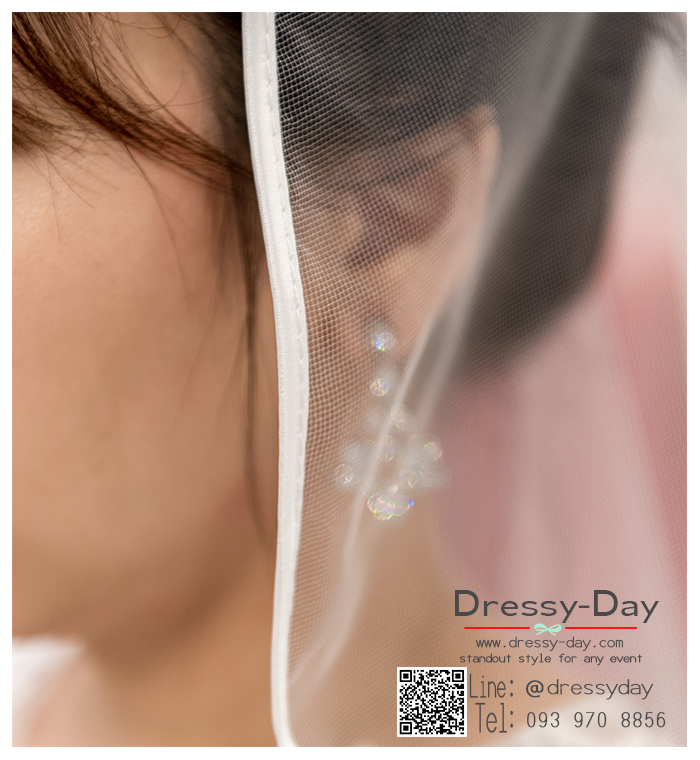 รหัส ผ้าคลุมผม : VD007 ขาย เวล ผ้าคลุมผม พร้อมส่ง เหมาะมากสำหรับใส่ในพิธียกน้ำชา และงานแต่งงานธรรมเนียมจีน แต่งงานในโบสถ์ สีขาว เวลเจ้าสาว 7