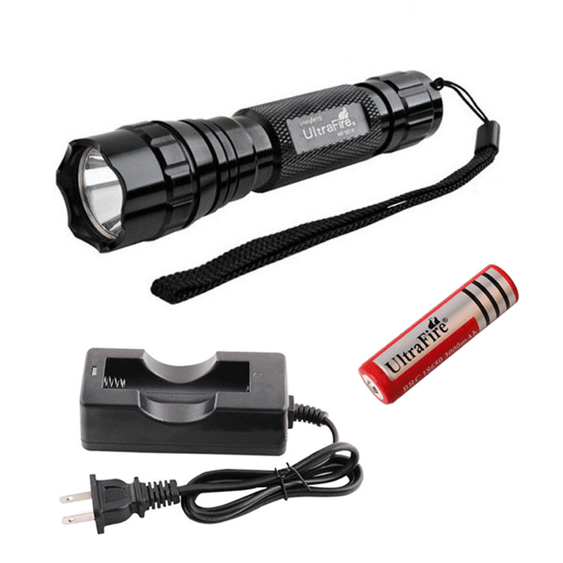 ไฟฉาย LED UltraFire 501B 1800LM CREE XM-L- U3 ครบชุด