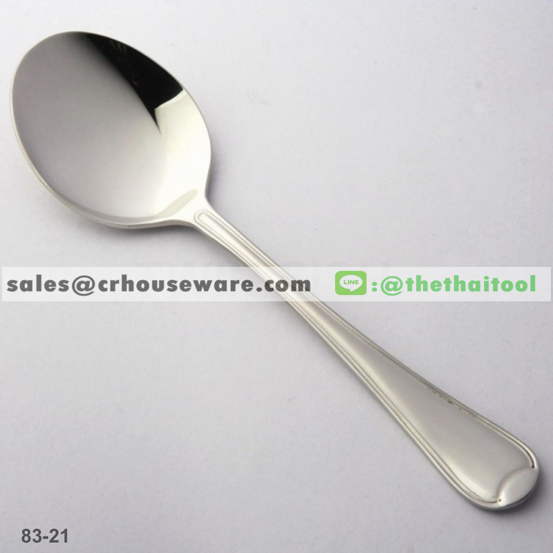 ทัพพีตักข้าวสแตนเลส 83 ลายพิจิตร รหัสสินค้า 008-TF83-21