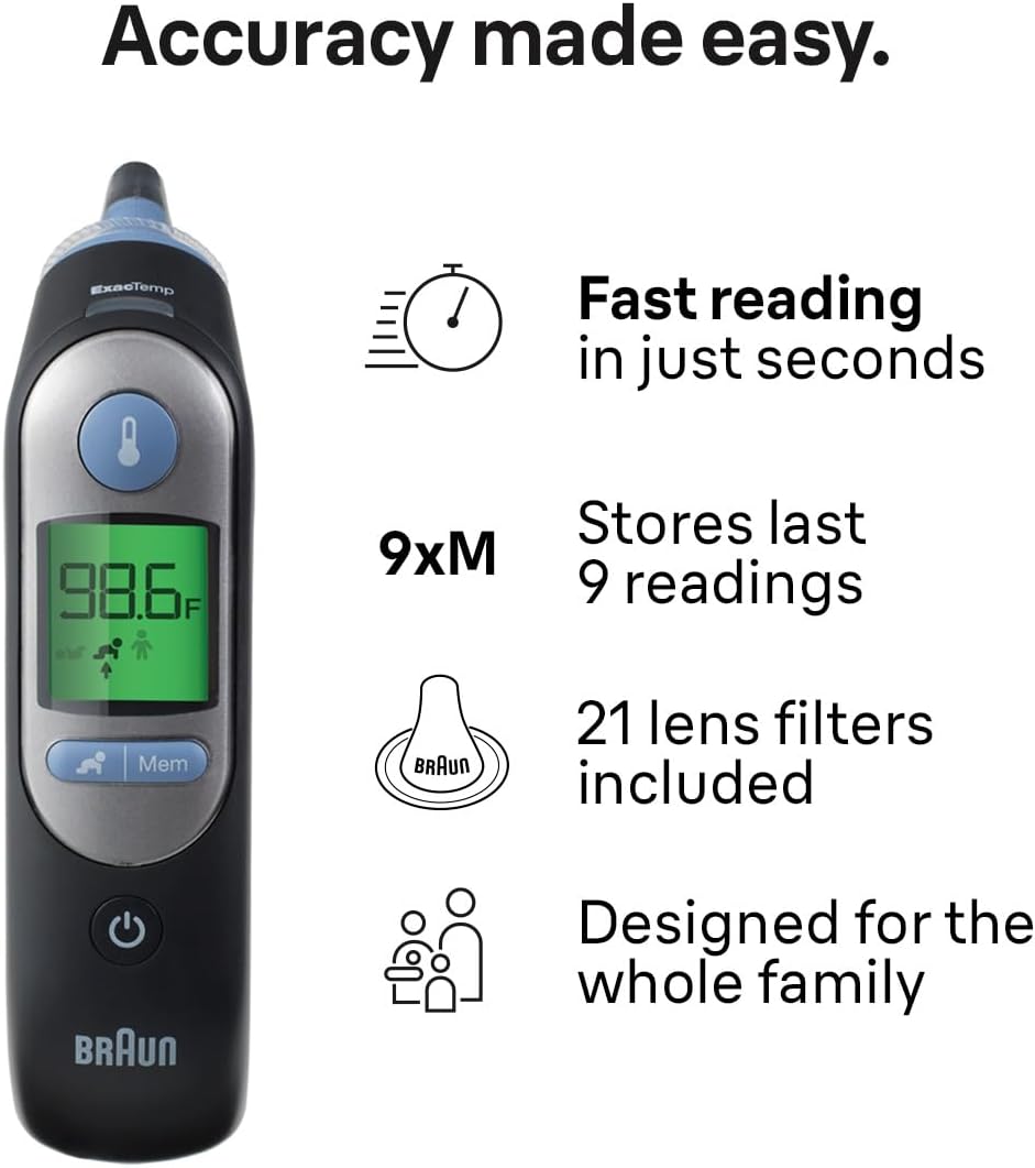 Braun ThermoScan7 Ear Thermometer (IRT6520) (ตัวนี้เป็นรุ่นใหม่ ออกมาแทนที่รุ่น IRT4520และ IRT6200)