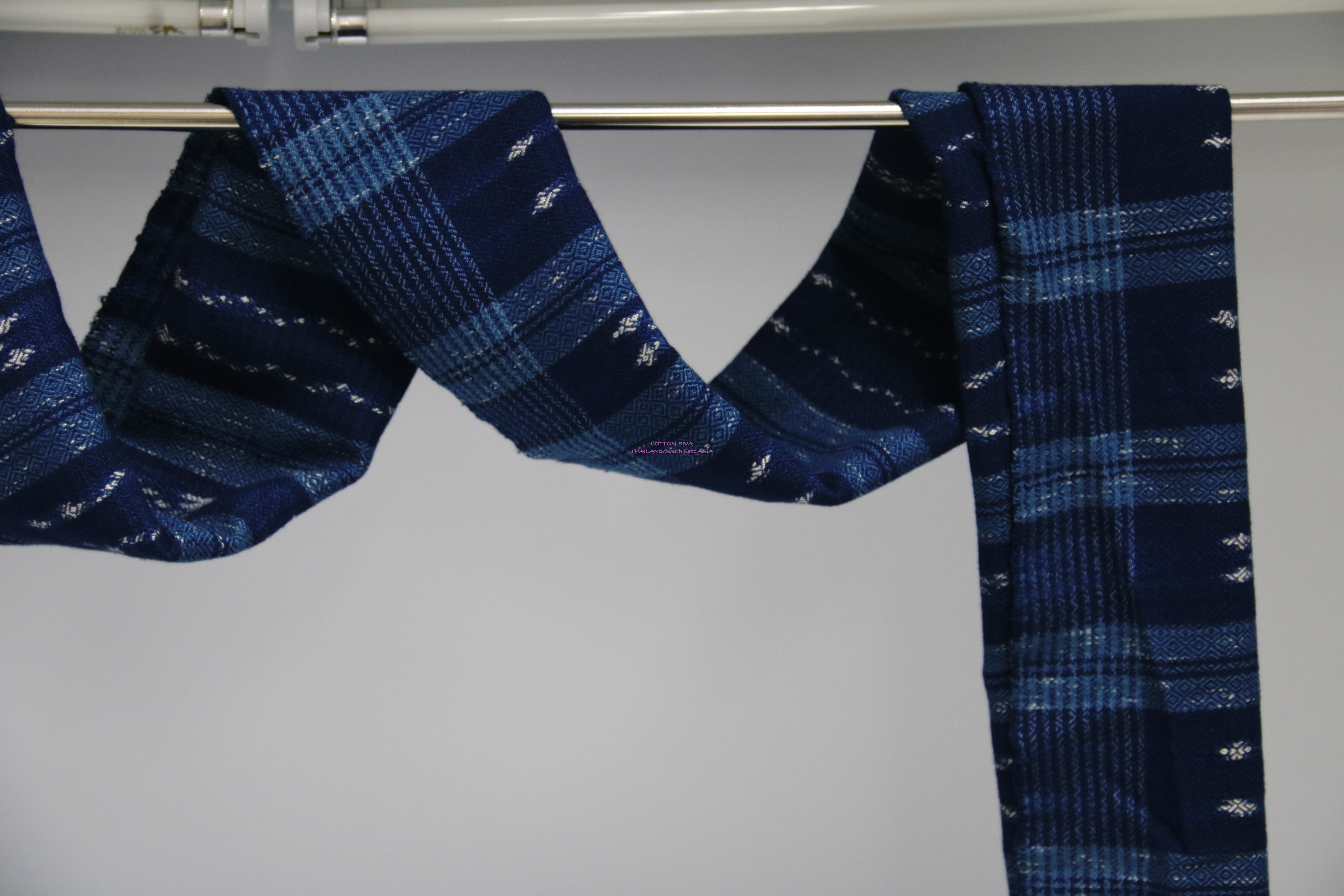 ผ้าพันคอผ้าฝ้ายย้อมคราม(Scarf - cotton dyeindigo