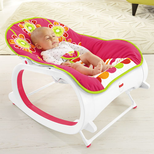 เปลสั่นอัตโนมัติและเปลโยกมือ Fisher Price Infant-To-Toddler Rocker, Floral Confetti