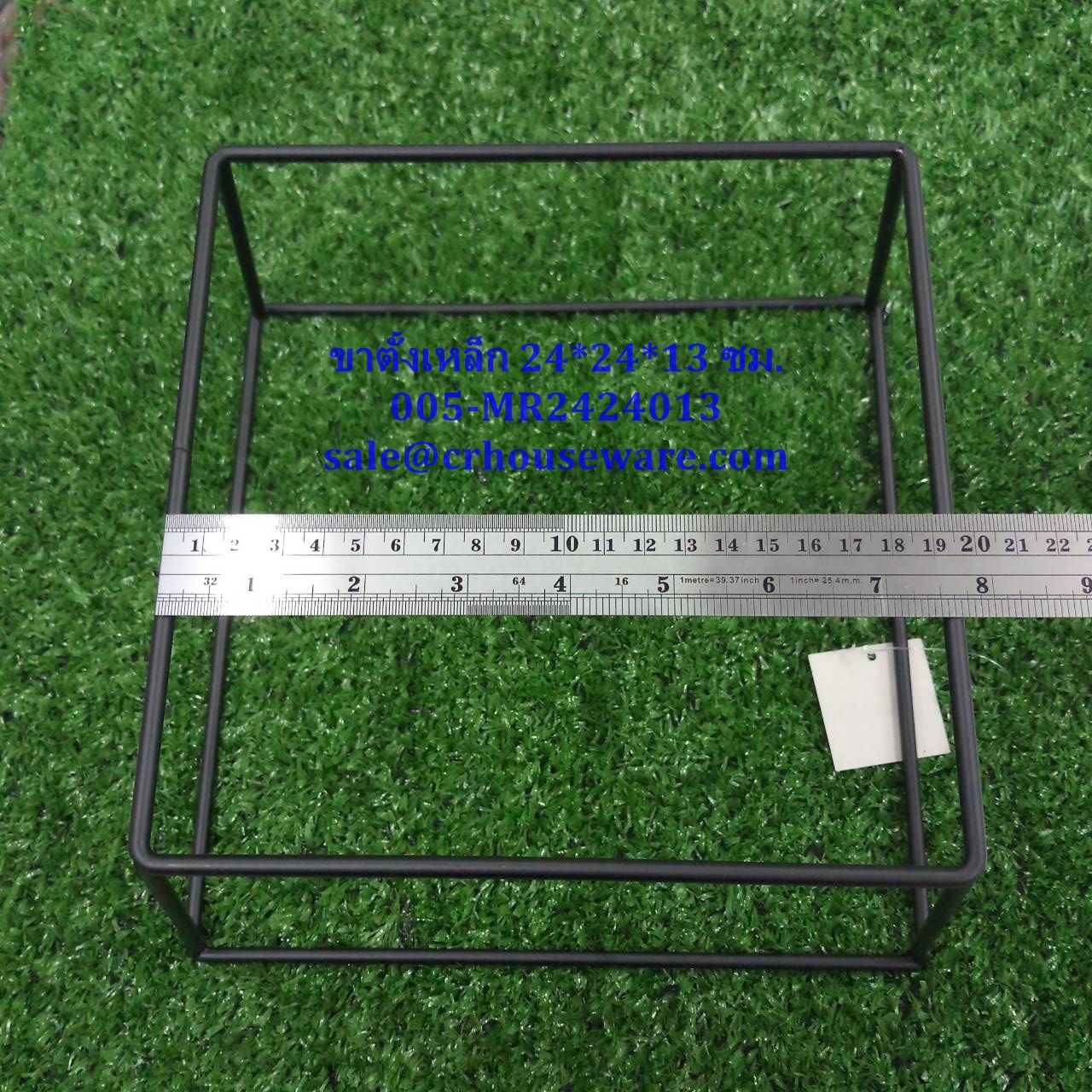 ชั้นโชว์อาหารขาเหล็กเหลี่ยมสูง 13 cm 24*24*13 ซม. รหัสสินค้า 005-MR242413 (ขายเป็น1 อันเท่านั้น)