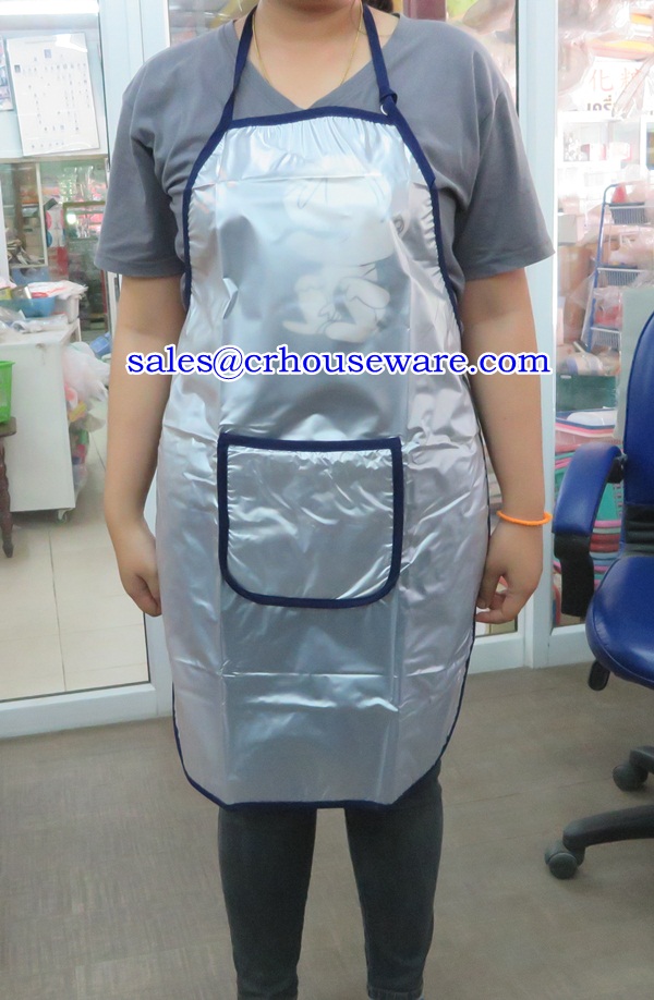 ผ้ากันเปื้อนพลาสติก PVC (ใสมัว) เชือกผูก (สั้นประมาณเข่า) 044-TMV-S,เอี๊ยมพลาสติก,เสื้อคลุมกันเปื้อน,apron,ຜ້າກັນເປື້ອນ,khăn,ခါးစညျးရှေ့ဖုံး