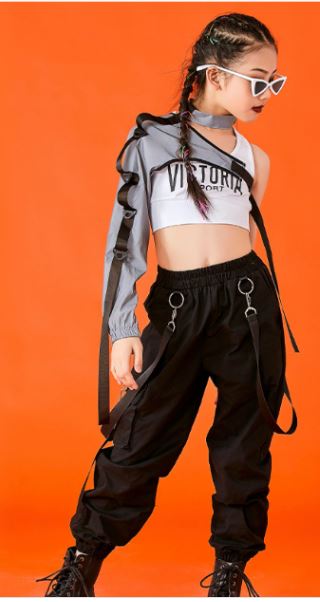 พร้อมส่ง ****ชุดเต้น ชุดแดนซ์ เสื้อแขนยาว+ตัวในสีขาว+กางเกงขายาวสีดำ