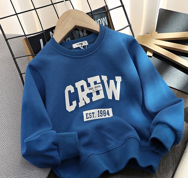 พร้อมส่ง เสื้อกันหนาว เสื้อแขนยาว ลาย Crew