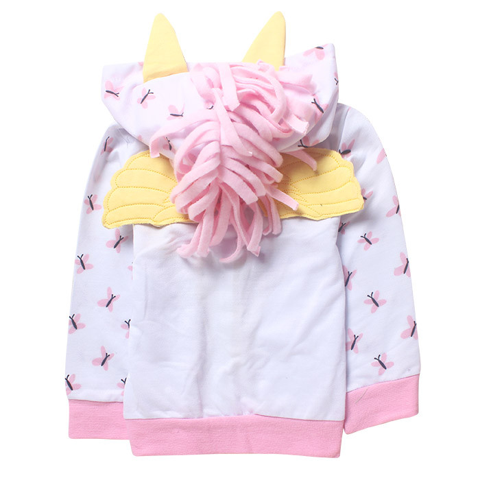 ชุดเด็ก : เสื้อกันหนาว โพนี่ สีขาว-ชมพู