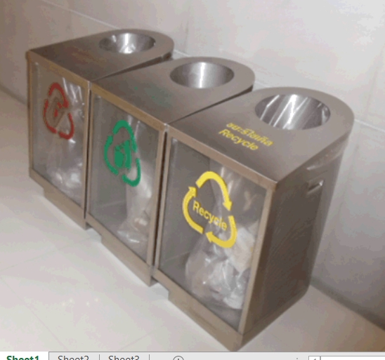 Stainless Recycle Bin ความจุ 45 ลิตร 002-UC-BIN