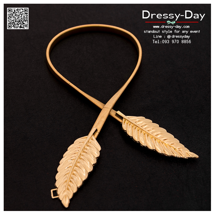 รหัส เข็มขัด : BE001 ขาย เข็มขัด พร้อมส่ง สีทอง เหมาะมากสำหรับใส่เพิ่มความหรูหรา