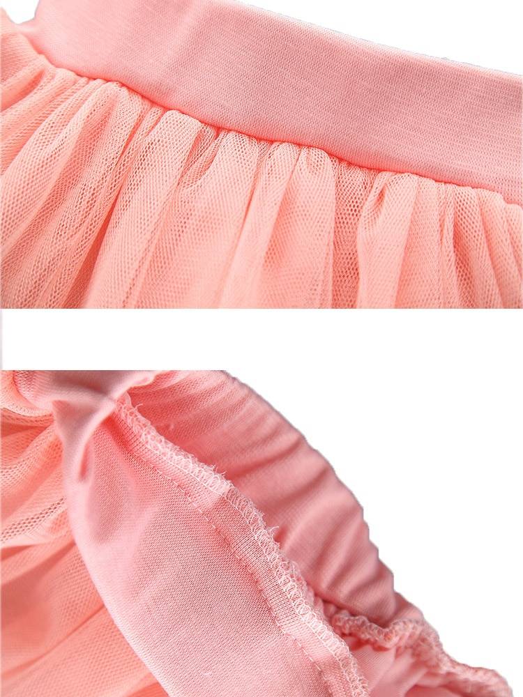 กระโปรงพองฟู กระโปรงเด็ก รุ่นไม่มีกระดุมยางยืด โบว์ติดกระโปรง