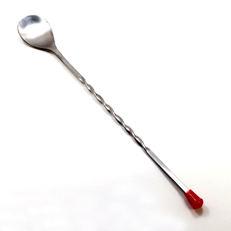ช้อนบาร์สเตนเลส ด้ามเกลียว จุกแดง ( Red Knob ) BS-RK