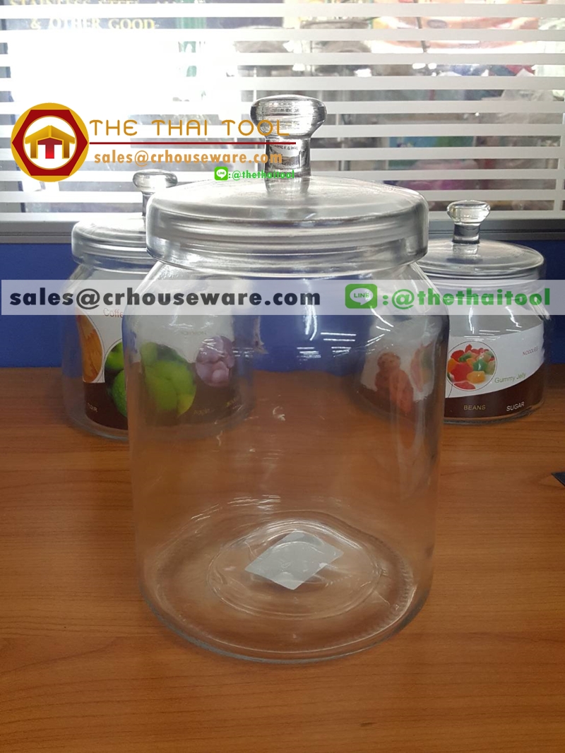 โหลแก้ว พร้อมฝาปิด ขนาด 3 ลิตร 005-US-CY-3011,โหลแก้ว,ขวดโหล,โหลใส่ขนม,โหลใส่คุกกี้