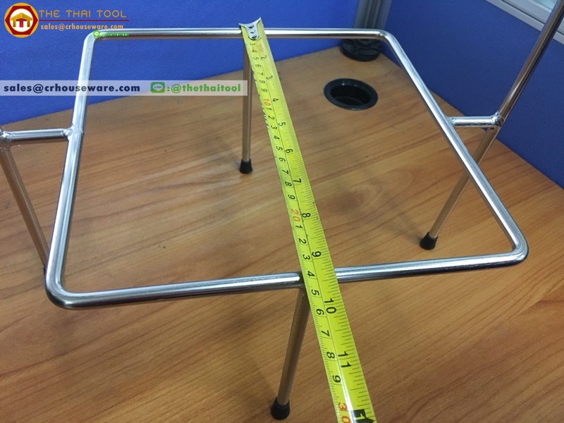 3-tier high tea stand ชั้นโชว์สแตนเลส 3 ชั้น ทรงเหลี่ยม 005-JP-HTQ-24 ,ไฮทีทรงสี่เหลี่ยม (ราคาไม่รวมจาน)