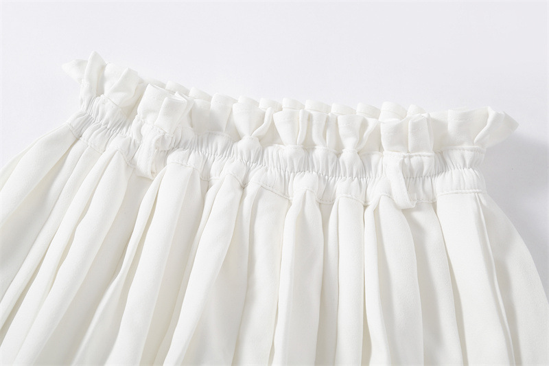 friendly4kid พร้อมส่ง กระโปรง เด็กอัดพลีท ทรงสั้น มีซับในกางเกง ลายพื้น เกรดคุณภาพ แบบสั้น พองฟู