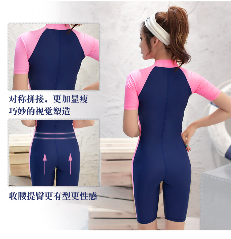 ชุดดำน้ำสีกรมชมพู ซิปหน้า รอบอก36-40 รอบเอว26-32 สะโพก 38-44 ยาว 35 นิ้วค่ะ เนื้อผ้าดี ยืดได้เยอะ