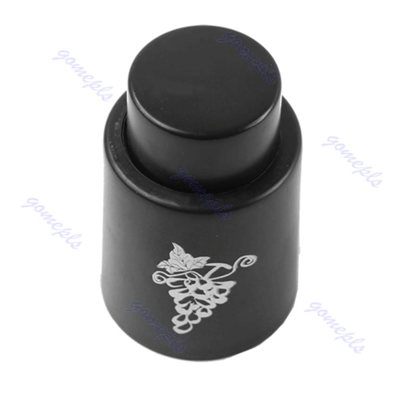 จุกปิดไวน์แดง Reusable Vacuum Sealed Red Wine Storage Bottle Stopper Plug Bottle Cap Black