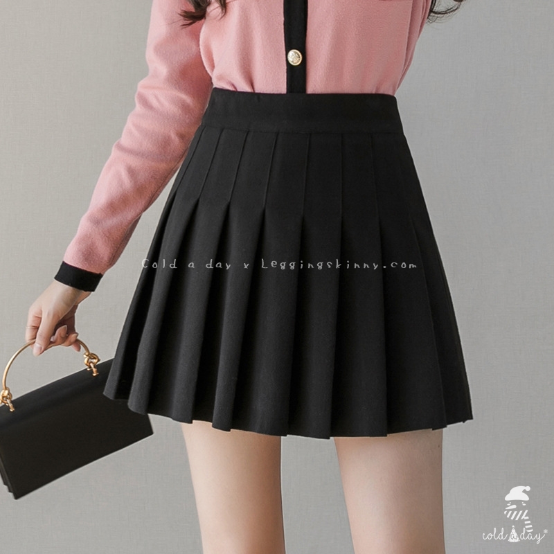กระโปรงวูลเกาหลีทรงพรีท มี 3 สี S-2XL