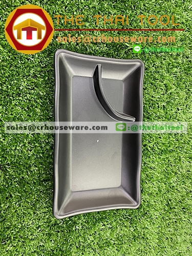 จานสแน็คทรงสี่เหลี่ยม 7.5 นิ้ว สีดำ